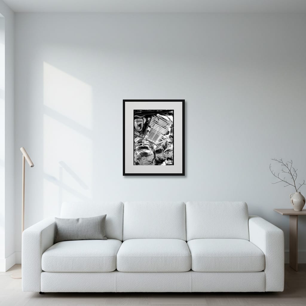Art print mockup portrait arv01646 showing framed photography in a beautiful interior space.