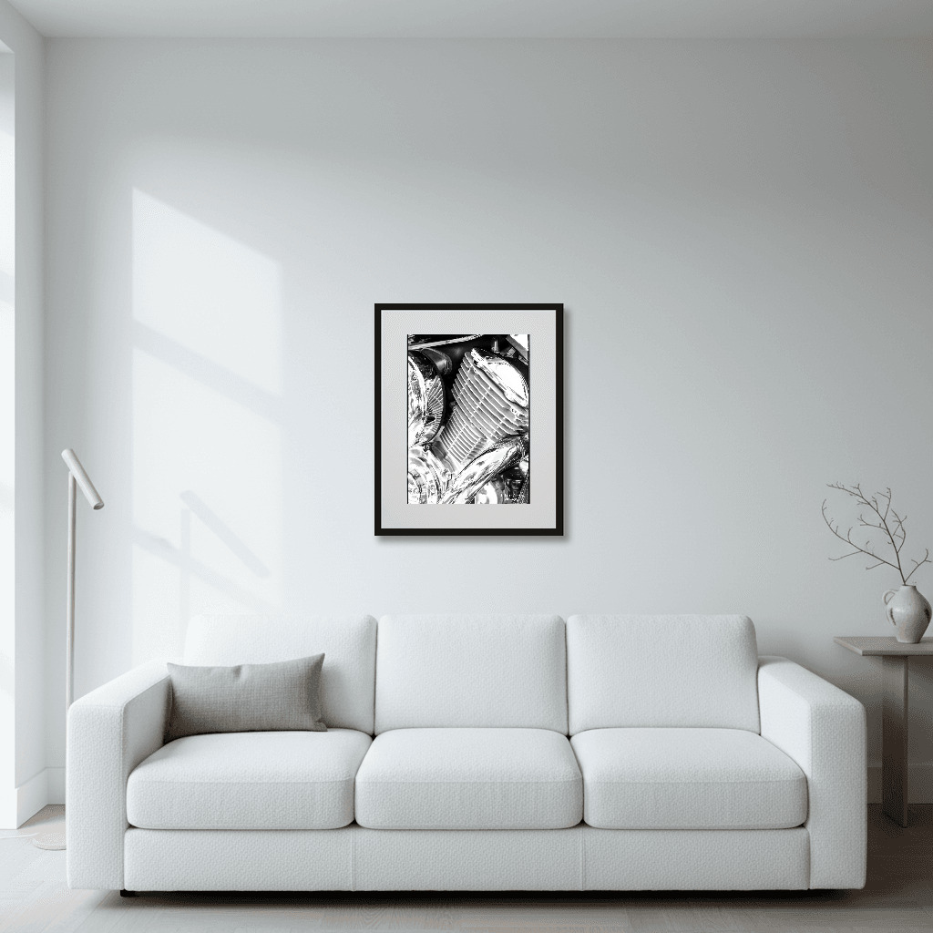 Art print mockup portrait arv01655 showing framed photography in a beautiful interior space.